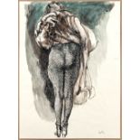 RENATO GUTTUSO (Bagheria, 1911 - Rome, 1987): Female nude from back