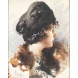 VINCENZO IROLLI (Naples, 1860 - 1949): Woman Portait
