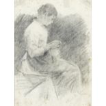 MICHELE CAMMARANO (Naples, 1835-1920): Woman sewing