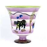 MARIO STURANI (1906-1978) - LENCI: Vase with decoration of animals n 169/?, Turin 1930 ish