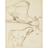 GIULIO ARISTIDE SARTORIO (Roma, 1860 - 1932): Ox and horsey, 1920
