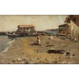 GIUSEPPE LAEZZA (Napoli, 1835 - 1905): Seashore scene