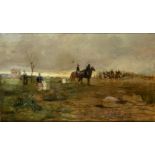 FRANCESCO MANCINI (Naples, 1830 - 1905): Cavalry Cathering