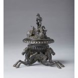 Inkwell with seahorses.