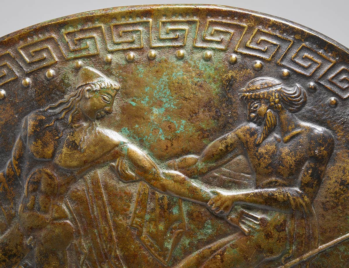 Bronze shield. Inspired by archeological motifs. - Image 2 of 3