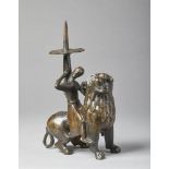 Candelabra with Samson and the lion. From a XIII century's design.