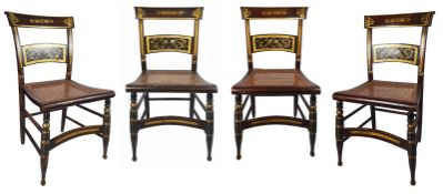 SUITE DE QUATRE CHAISES, vers 1900