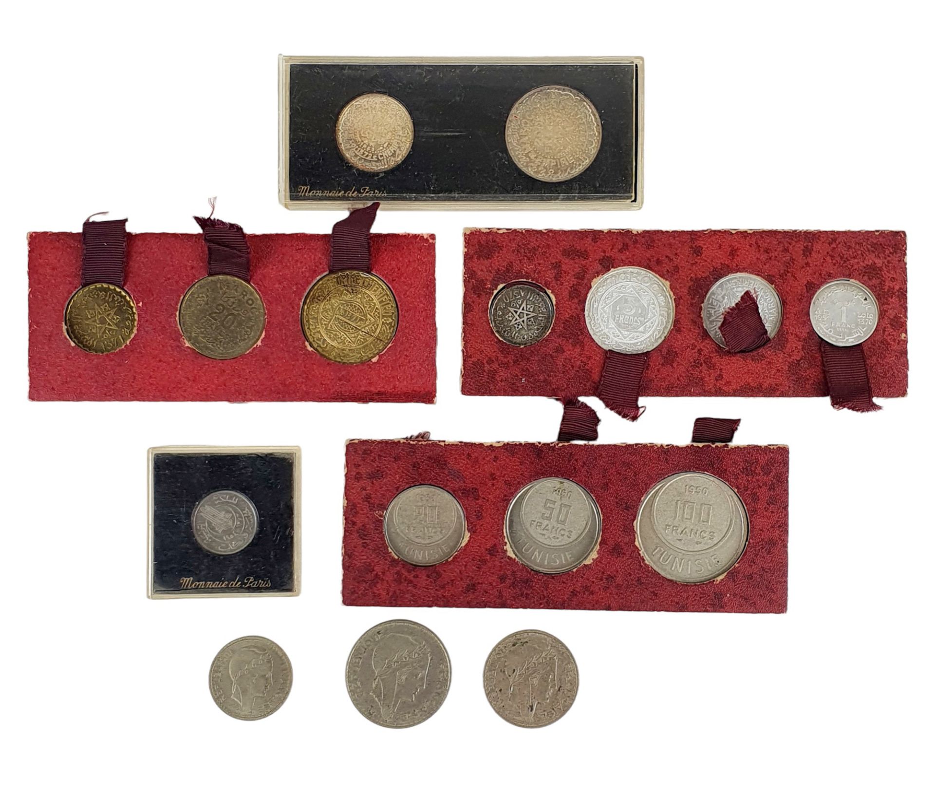 ENSEMBLE DE 16 PIECES DE MONNAIE DU MAGHREB