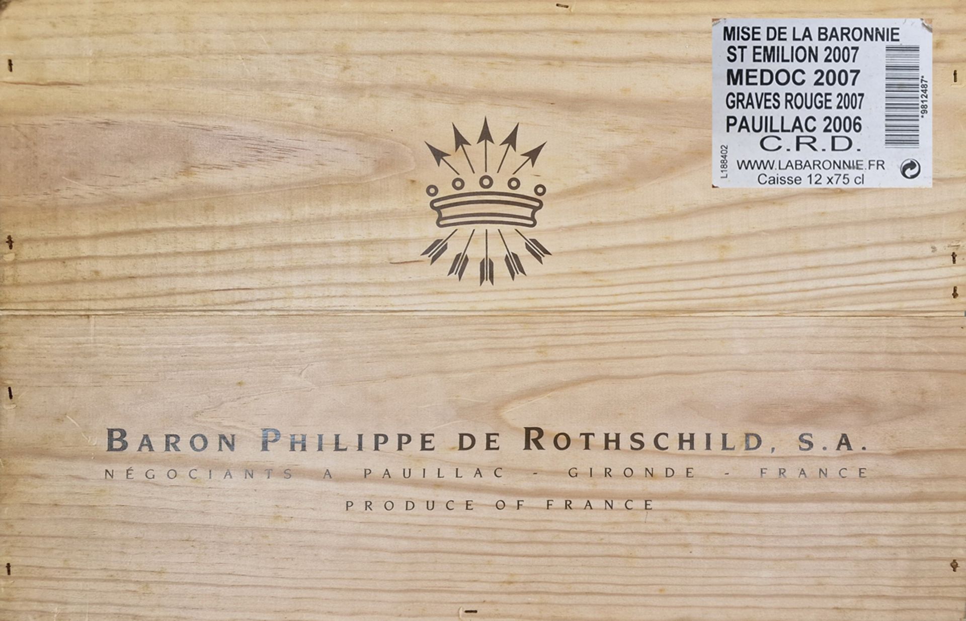 MISE DE LA BARONIE, PHILIPPE de ROTHSCHILD CBO