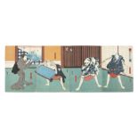 KONISHI HIROSADA 小西廣貞 (c. 1810-1864) The kabuki play "Natsu matsuri chūkō kagami" (夏祭忠孝鑑) A