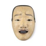 AN IMPORTANT NOH THEATER MASK OF IMAWAKA 今若 Japan, Edo period A lacquered wooden mask,