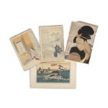 A GROUP OF FOUR (4) JAPANESE WOODBLOCK PRINTS / UKIYO-E Japan, Circa 1900s-1920s The first one