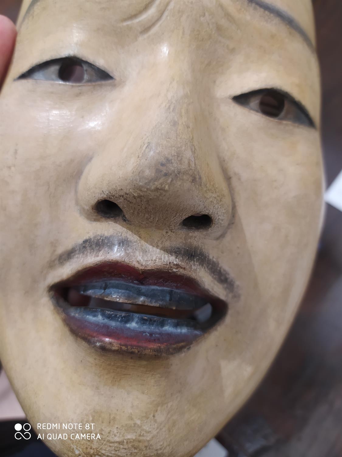 AN IMPORTANT NOH THEATER MASK OF IMAWAKA 今若 Japan, Edo period A lacquered wooden mask, - Image 22 of 39