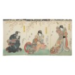 UTAGAWA KUNISADA I 歌川 国貞, TOYOKUNI III (Japan, 1786-1864) “Mukashigatari okuzutome no Kagamiyama”