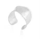 A SILVER 'BONE' CUFF BANGLE, BY ELSA PERETTI FOR TIFFANY & CO., the moulded bracelet mimicking the