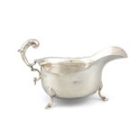 A SMALL MODERN SILVER SAUCE BOAT, Chester c.1924, mark of S. Blankensee & Sons Ltd.