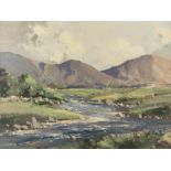 George K. Gillespie RUA (1924-1995) Owenmore River and Banks, Co. Galway Oil on canvas,