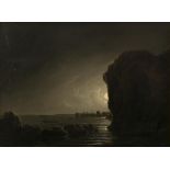 James Arthur O'Connor (1792-1841) Dunleary, Coast of Dublin Oil on board, 22.5 x 29cm (8¾ x