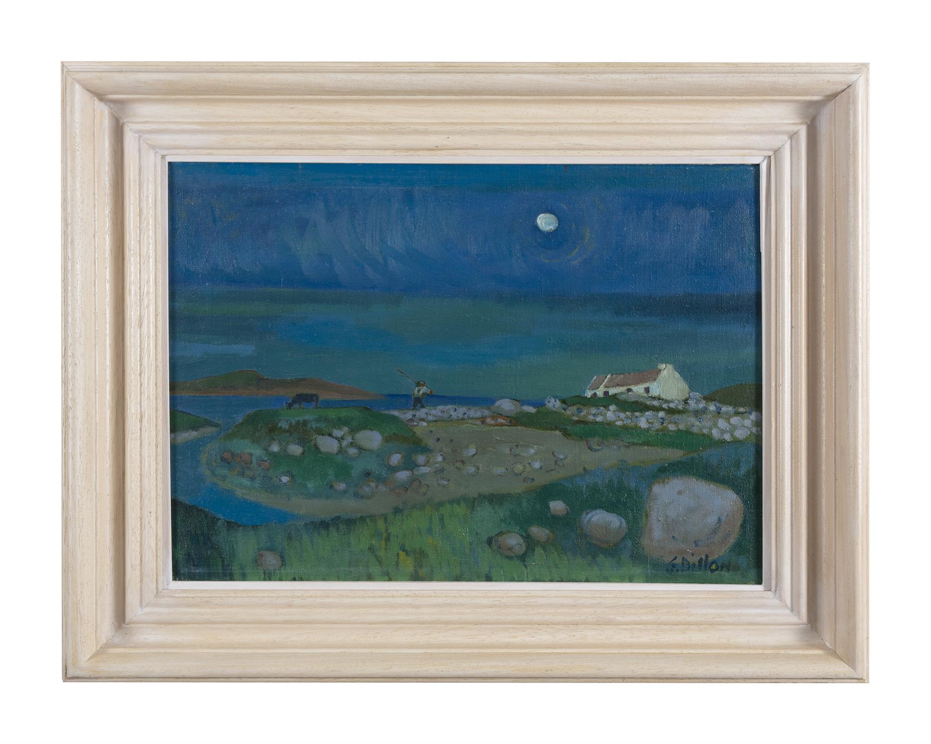 Gerard Dillon (1916-1971) Moonlight Scene, West of Ireland Oil on canvas, 30.5 x 40. - Image 2 of 3