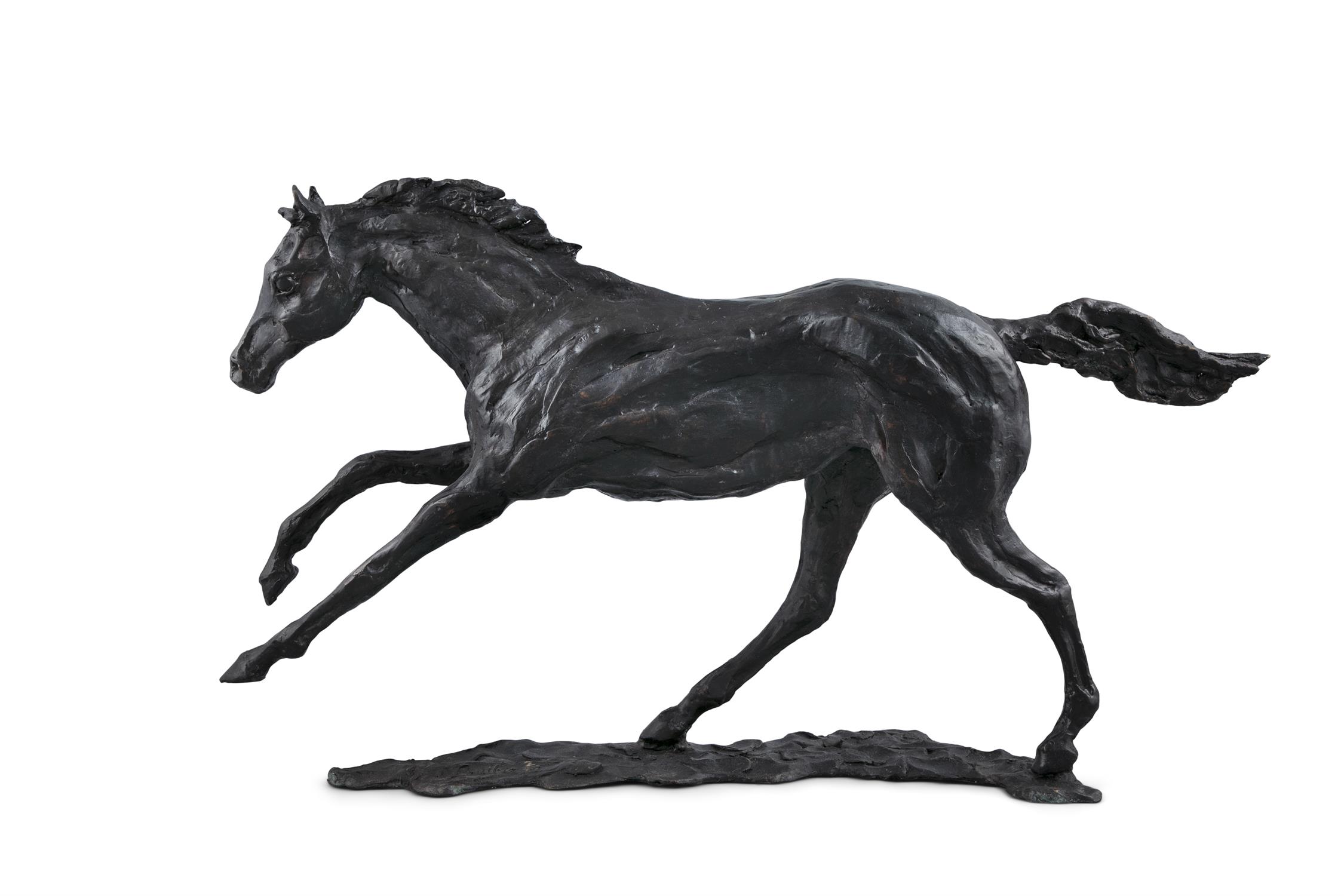 Siobhan Bulfin (Contemporary) Galloping Stallion Bronze, 58cm x 35cm (22¾ x 13¾") Signed,