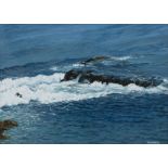 Eric Patton RHA (1925-2004) Seascape Oil on board, 29 x 39cm (11½ x 15½'') Signed; also signed