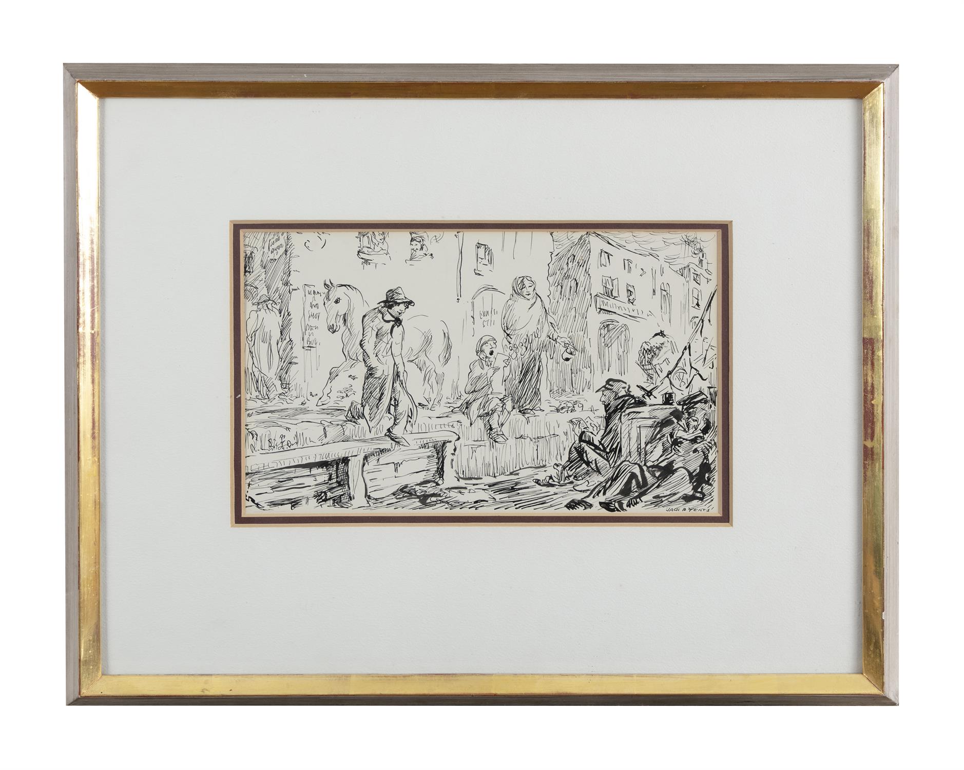 Jack Butler Yeats RHA (1871-1957) Untitled Pen and ink, 18 x 27cm (7 x - Image 2 of 4