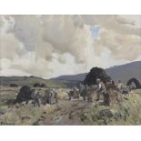 James Humbert Craig RHA RUA (1877-1944) Loading the Turf, Co. Mayo Oil on canvas,