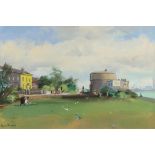 Kenneth Webb RWS FRSA RUA (b.1927) Martello Tower, Sandymount Oil on canvas, 41 x 61cm (16¼ x
