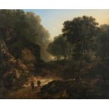 James Arthur O'Connor (1792-1841) Wooded Defile with Figures and Distant Cattle Oil on canvas,