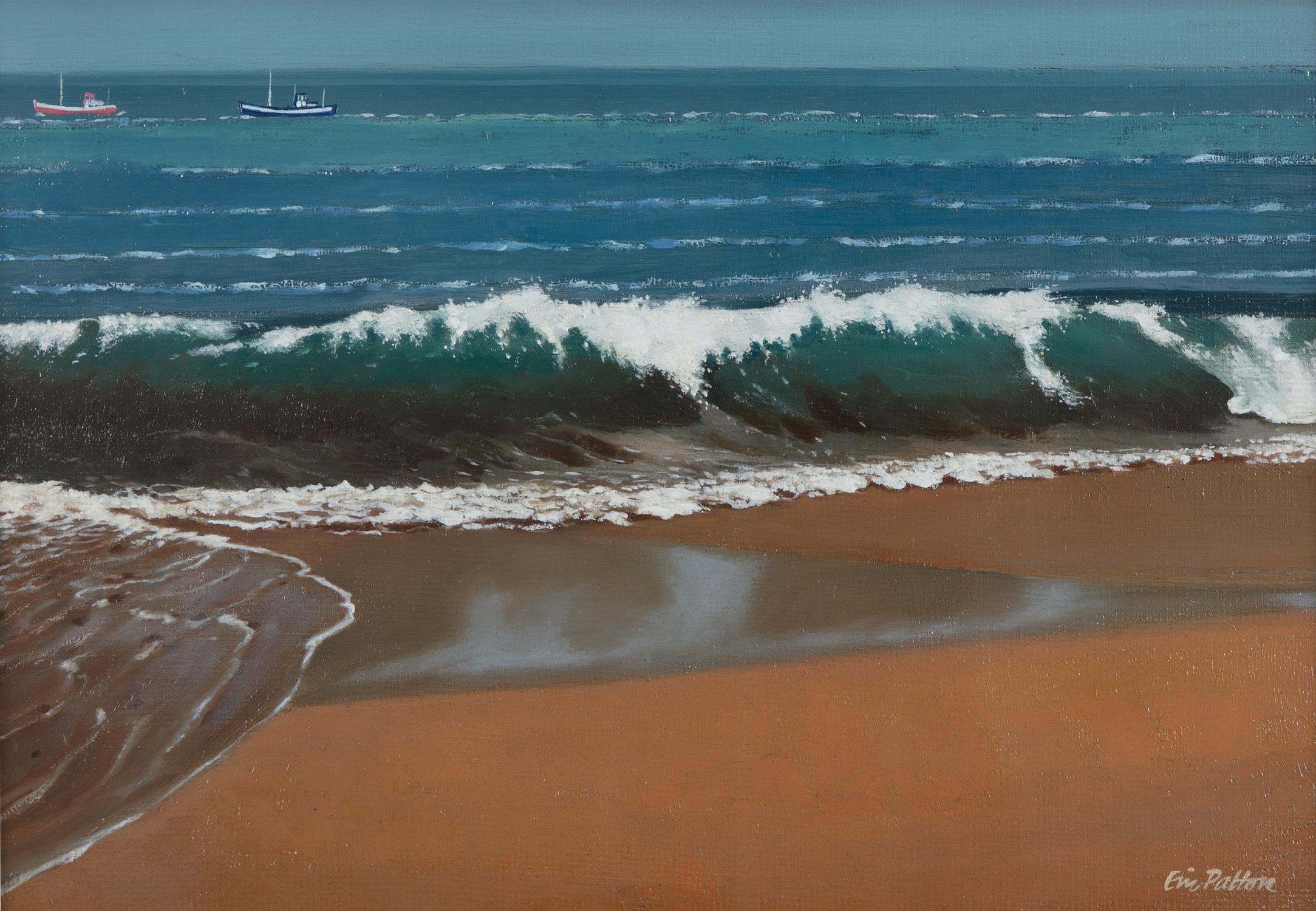 Eric Patton RHA (1925-2004) The Wave, Algarve Oil on board, 23.5 x 34cm (9½ x 13½'') Signed;