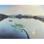Nicholas Hely Hutchinson (b.1955) Still Morning, Burrishoole Abbey Oil on canvas,