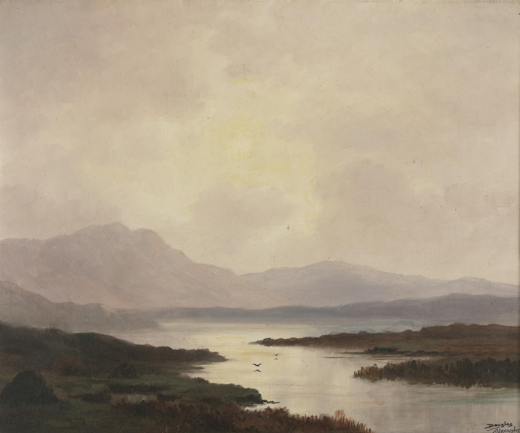 Douglas Alexander RHA (1871-1945) Heading towards Dusk, Connemara Oil on canvas laid down on