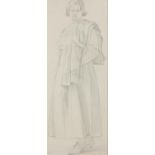 John Luke RUA (1906-1975) Study of a Standing Woman Pencil, 32.3 x 11.2cm (12¾ x