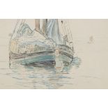 Mary Swanzy HRHA (1882-1978) A Heavenly Laden Fishing Vessel Pastel on paper 16.