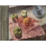Patrick Hennessy RHA (1915 - 1980) Still Life with Fruit and Pottery Oil on board 34.