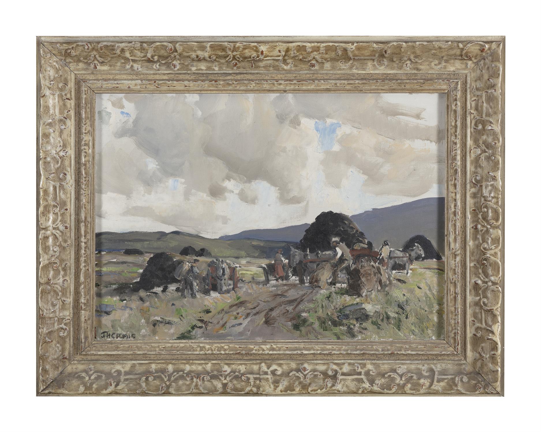 James Humbert Craig RHA RUA (1877-1944) Loading the Turf, Co. Mayo Oil on canvas, - Image 2 of 4