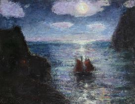 Roderic O'Conor (1860-1940) Marine, au Clair de Lune Oil on canvas laid down on board,