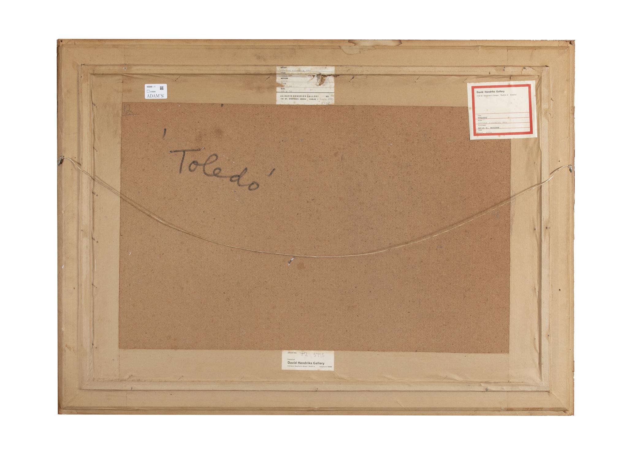 George Campbell RHA (1917-1979) Toledo Oil on board, 50.8 x 76.2cm (20 x - Image 4 of 4