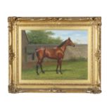 HARRINGTON BIRD (1846 - 1936) Studies of racehorses in landscapes Oils on canvas, each 60 x 45cm