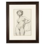 AUGUSTUS JOHN OM RA (1878-1961) Nude Female Study (c.1898) Black chalk on paper, 41 x 27cm