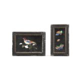 AN ITALIAN PIETRA DURA 'BIRD' PANEL FLORENTINE, 19th century, depicting a song bird perched on a