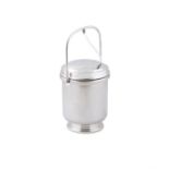 ICE BUCKET A chrome ice bucket, with a hinged lid. 34cm(h)