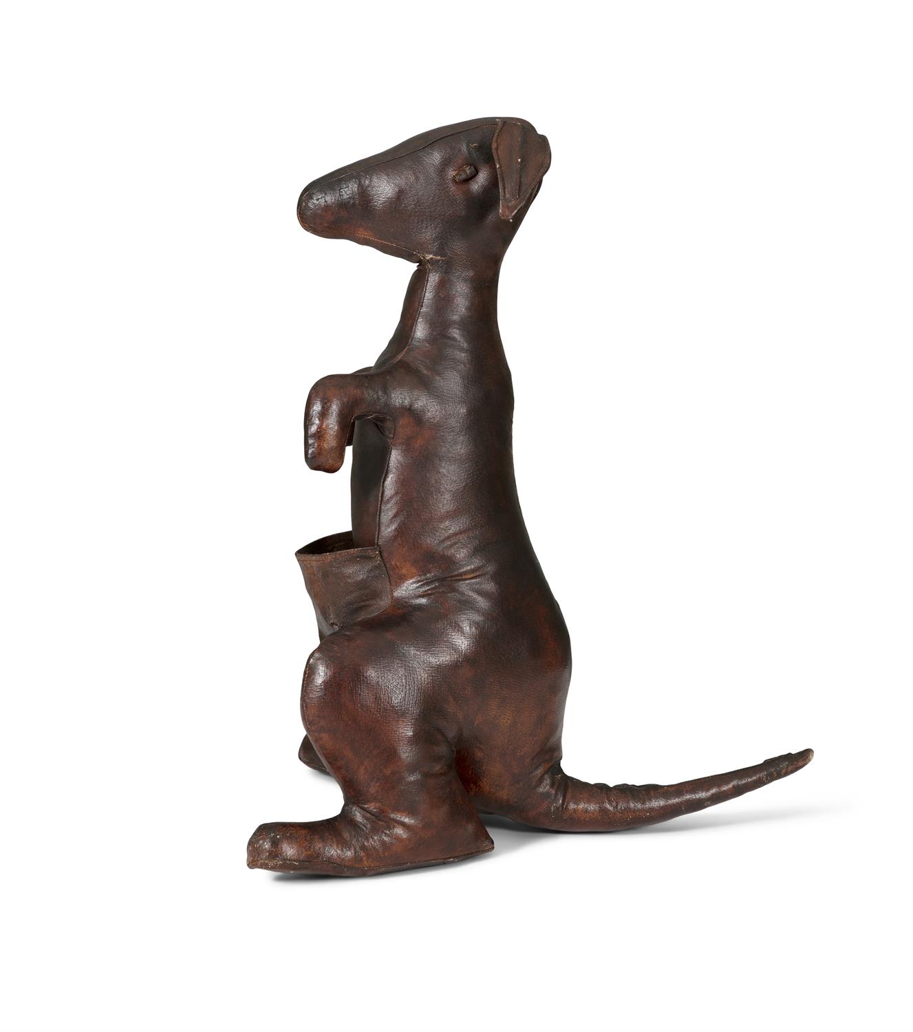 DIMITRI OMERSA A leather kangaroo by Dimitri Omersa, England c.1960. 84cm(h) - Image 3 of 4