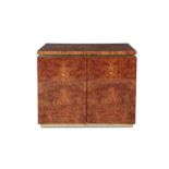 JEAN CLAUDE MAHEY A lacquered walnut cabinet by Jean Claude Mahey, France c.1970. 87 x 45.5 x 73.