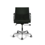 EAMES A Model Ea117 office chair by Charles and Ray Eames by ICF, Milan, chrome with fabric