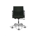 EAMES A Model Ea117 office chair by Charles and Ray Eames by ICF, Milan, chrome with fabric