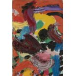 GILLIAN AYRES (1930-2018) The Corybantes Forest Oil on canvas, 46 x 30cm Signed; also signed and