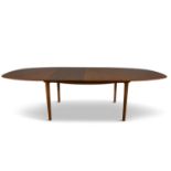 FINN JUHL A Judas Model dining table, by Finn Juhl, with circular silver inlays,