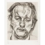 LUCIEN FREUD (1922-2011) Head of a Man (1986-87) Etching, 22.7 x 18.4cm Signed with initials and