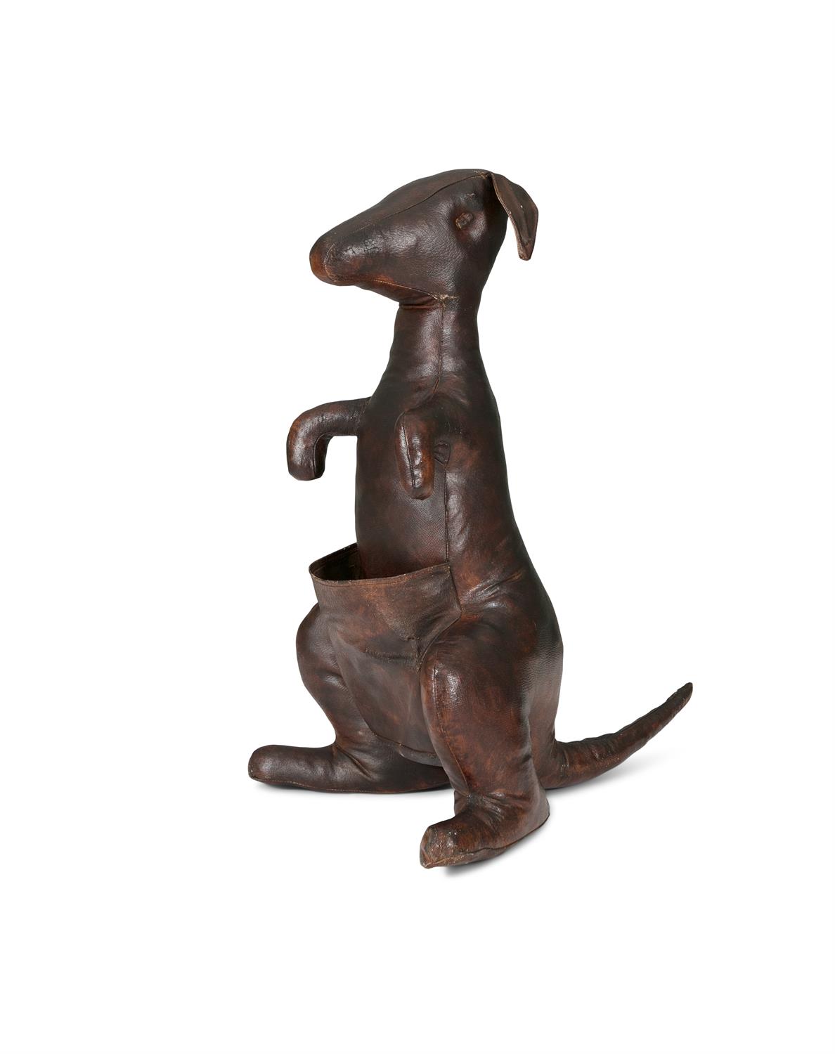 DIMITRI OMERSA A leather kangaroo by Dimitri Omersa, England c.1960. 84cm(h) - Image 2 of 4